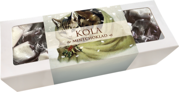 Kola, ca 200 g/ask, 17x6 cm.
